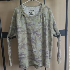 Peace Love World French Terry Hi-low Hem Pullover